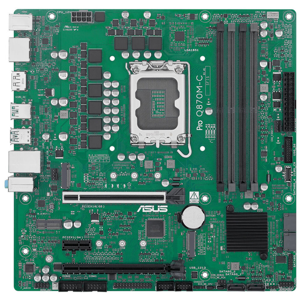 ASUS PRO Q870M-C-CSM DDR5 HDMI-DP TYPEC PCIE 5.0 1851p mATX vPRO Destekli Kurumsal Anakart /  90MB1KEP-M0EAYC