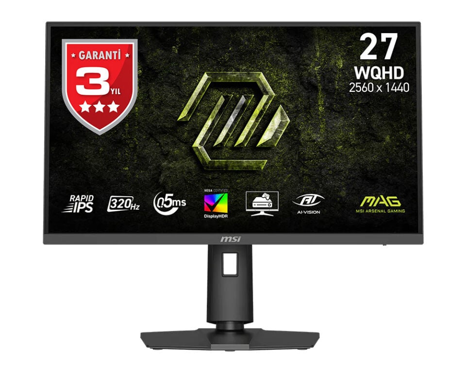 MSI 27'' RAPID IPS MAG 274QPF X32 0.5MS 320HZ HDMI-DP Gaming Monitör 2560x1440
