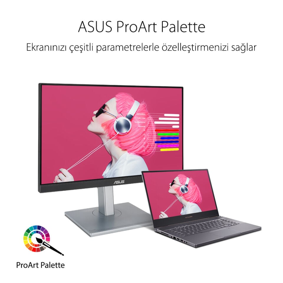ASUS 23.8'' IPS PROART PA247CV 5ms 75Hz HDMI-DP TypeC Multimedya Gırafik Tasarım Monitörü 1920x1080 / 90LM03Y1-B02370