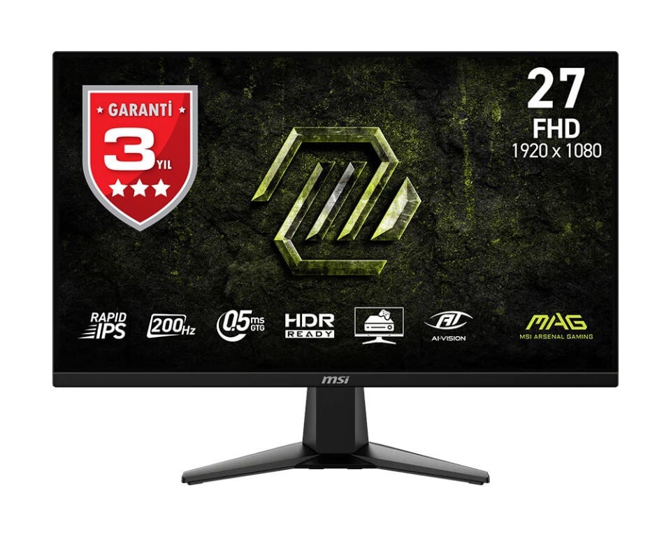 MSI 27'' RAPID IPS MAG 275F E20 0.5MS 200HZ HDMI-DP Gaming Monitör 2560x1440