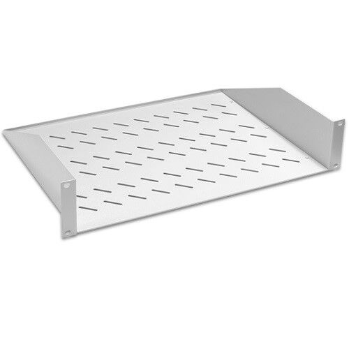 AGER Duvar Tip 19'' 1U D250mm için Sabit Beyaz Kabinet Rafı AA-RMR01U25-A-B1