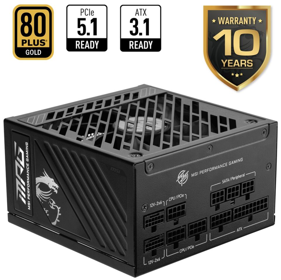 MSI 1250w 80+ Gold MPG A1250GS PCIE5 Tam Modüler Power Supply