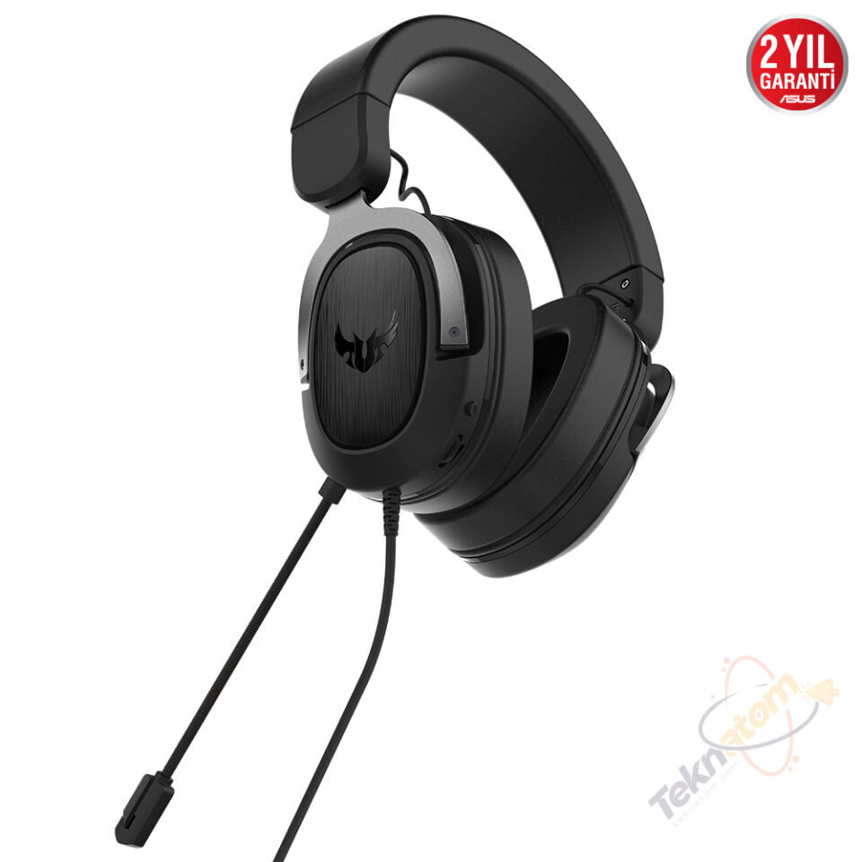 ASUS TUF Gaming H3 Gun Metal 7.1 3.5mm Oyuncu Kulaklığı /  90YH028G-B1UA00
