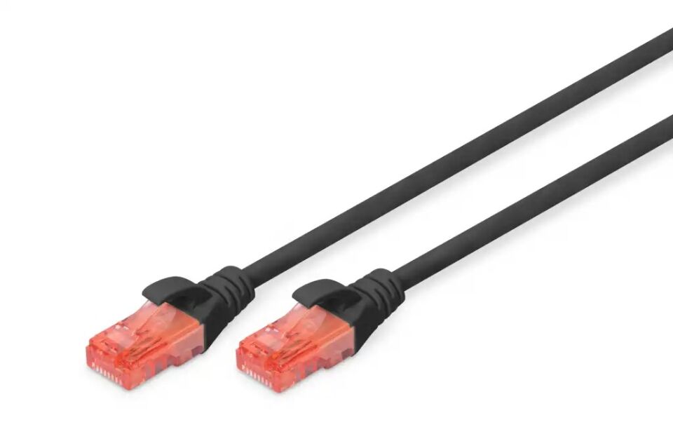 DIGITUS 1metre CAT6 Utp DK-1617-010/BL Siyah Patch Kablo (10'lu Paket)