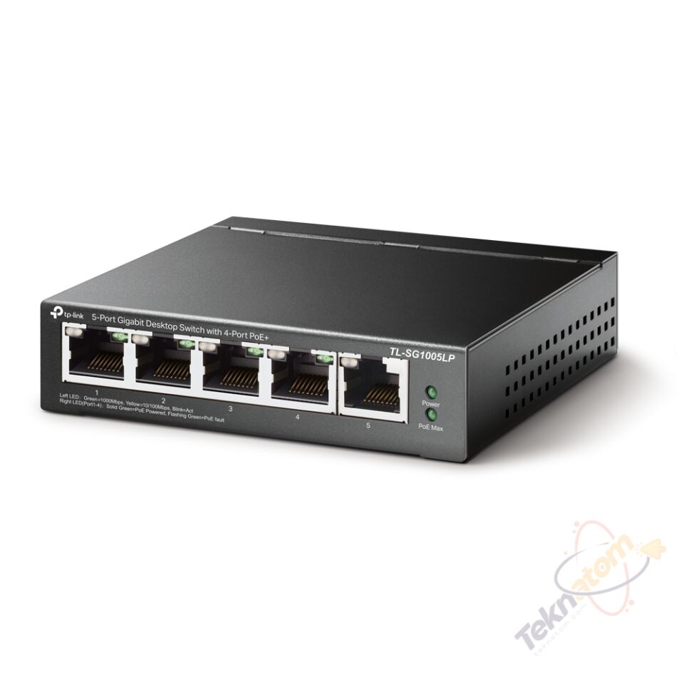 TP-LINK 4port PoE 40w Gigabit Switch TL-SG1005LP