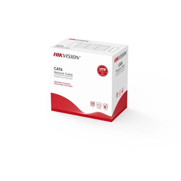 HIKVISION 305metre 23AWG Gri CAT6 Bakır Kablo DS-1LN6U-G