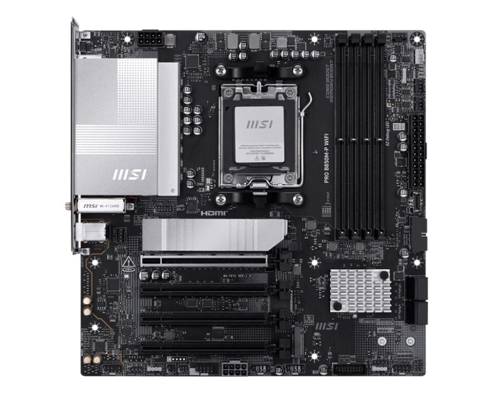MSI PRO B850M-P WIFI DDR5 HDMI-DP PCIE 5.0 AM5 MATX