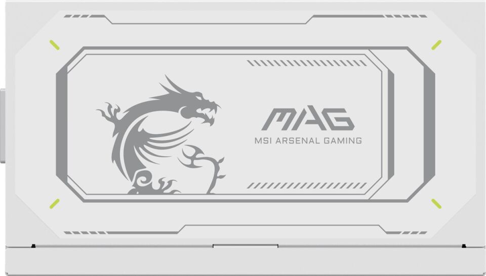 MSI 1000w 80+ Gold MAG A1000GL PCIE5 WHITE Tam Modüler Power Supply Beyaz