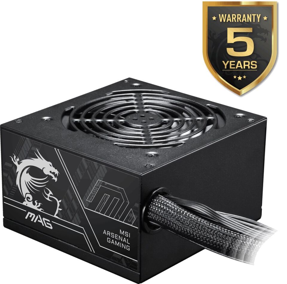 MSI 750w 80+ Bronze MAG A750BN PCIE5 II Power Supply