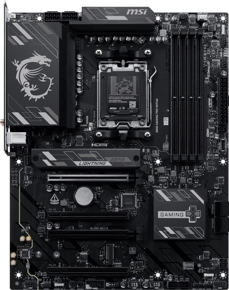 MSI B850 GAMING PRO WIFI6E HDMI-DP TYPEC PCIE 5.0 AM5 ATX