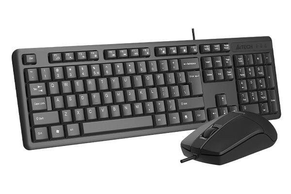 A4TECH KR-3330 Kablolu USB Q Trk Siyah Klavye - Mouse Set