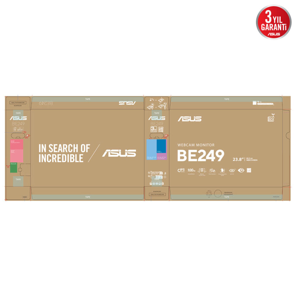 ASUS 23.8'' IPS BE249QG 5MS 120HZ HDMI-DP Pivot Kurumsal Monitör 1920x1080