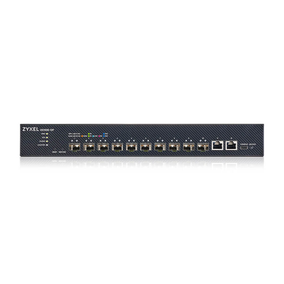 ZYXEL 10-10GbE SFP+ / 2-10GbE Uplink Layer 3 Yönetilebilir Switch XS1935-12F