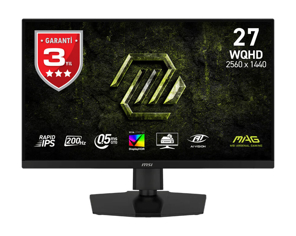 MSI 27'' IPS MAG 274QPF E20 0.5MS 200HZ HDMI-DP Gaming Monitör 2560x1440