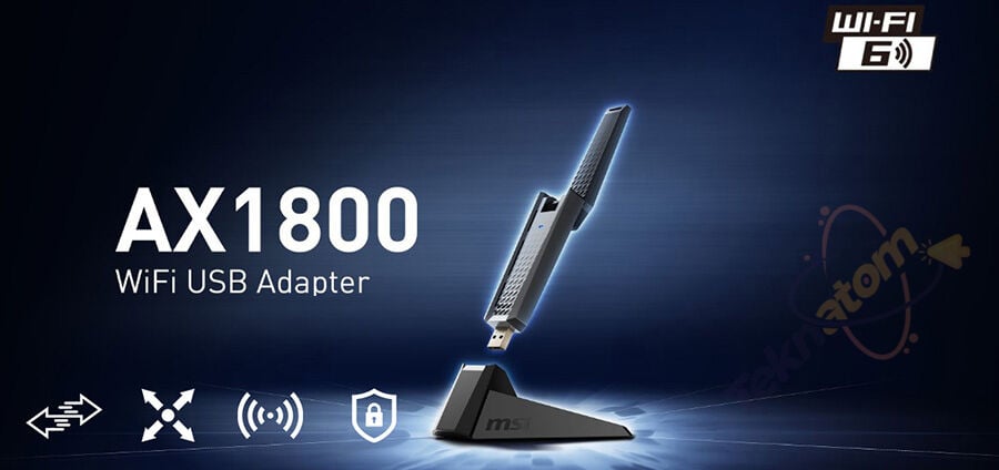 MSI AX1800 WIFI6 Kablosuz Usb Adaptör