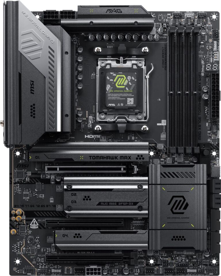 MSI MAG X870E TOMAHAWK MAX WIFI7 DDR5 HDMI-DP TYPEC PCIE 5.0 AM5 ATX