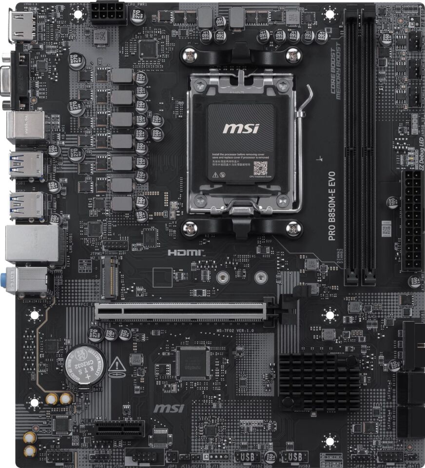 MSI PRO B850M-E EVO DDR5 HDMI-DP PCIE 5.0 AM5 mATX