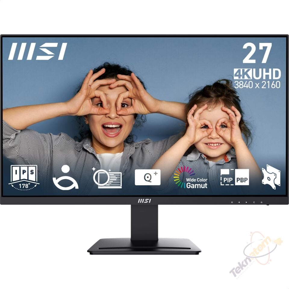 MSI 27'' IPS PRO MP273U 4MS 60HZ HDMI-DP Kurumsal Monitör 3840x2160