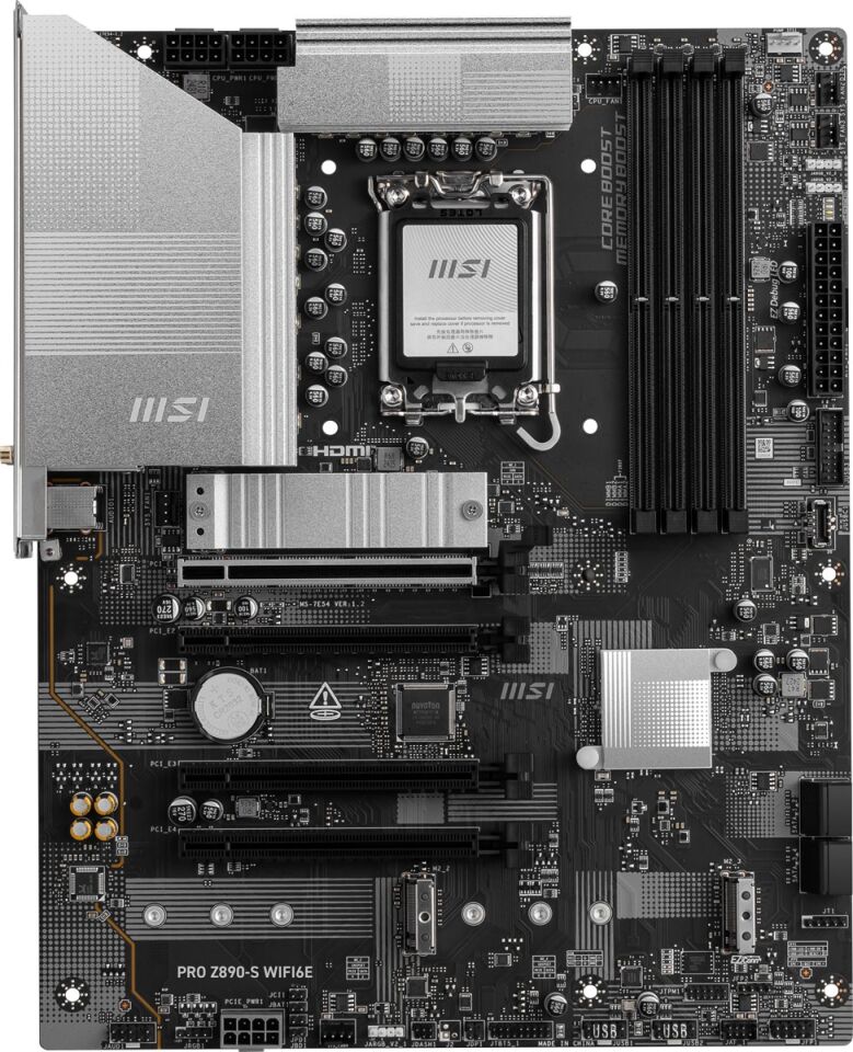 MSI PRO Z890-S WIFI6E DDR5 HDMI-DP TYPEC PCIE 5.0 1851p ATX