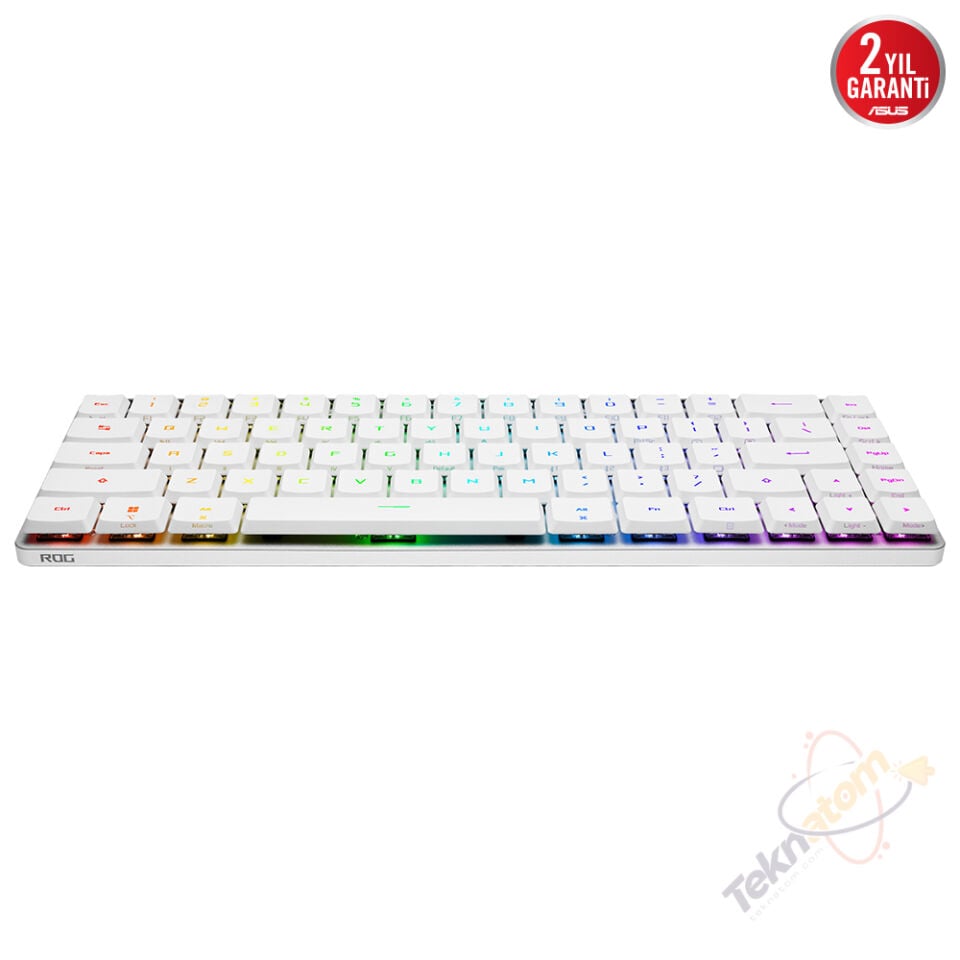 ASUS ROG Falchion RX Low Profile Kırmızı Optik Switch Üç Modlu Kablosuz Türkçe Q Mekanik Klavye / 90MP03EC-BKYA10