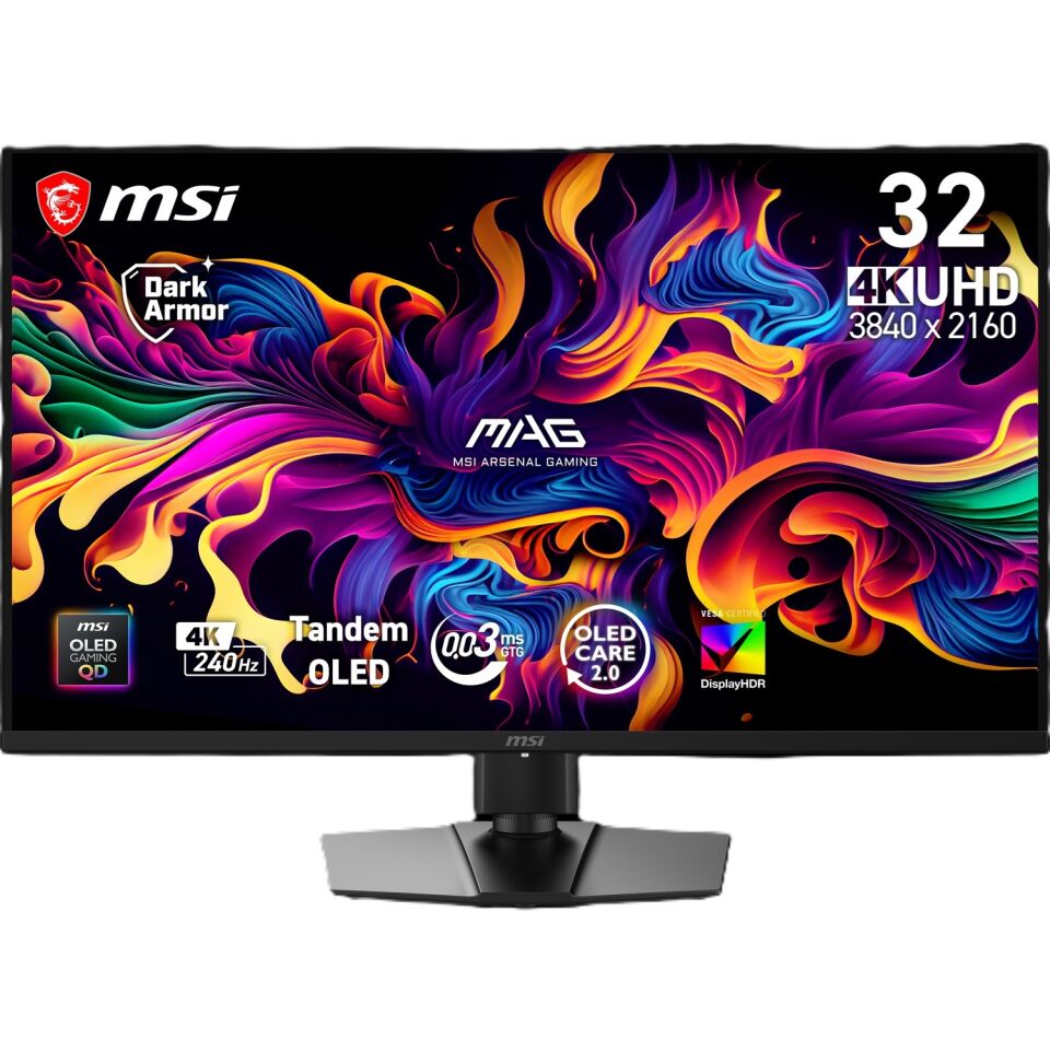 MSI 31.5'' MAG 321UP QD-OLED X24 0.03MS 240Hz HDMI-DP Gming Monitör 3840x2160