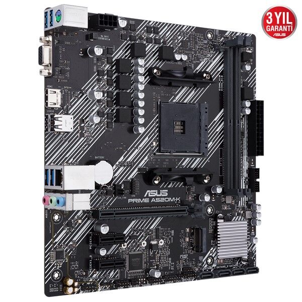 ASUS PRIME A520M-K DDR4 M2 PCIe NVME HDMI PCIe 16X v3.0 AM4 mATX