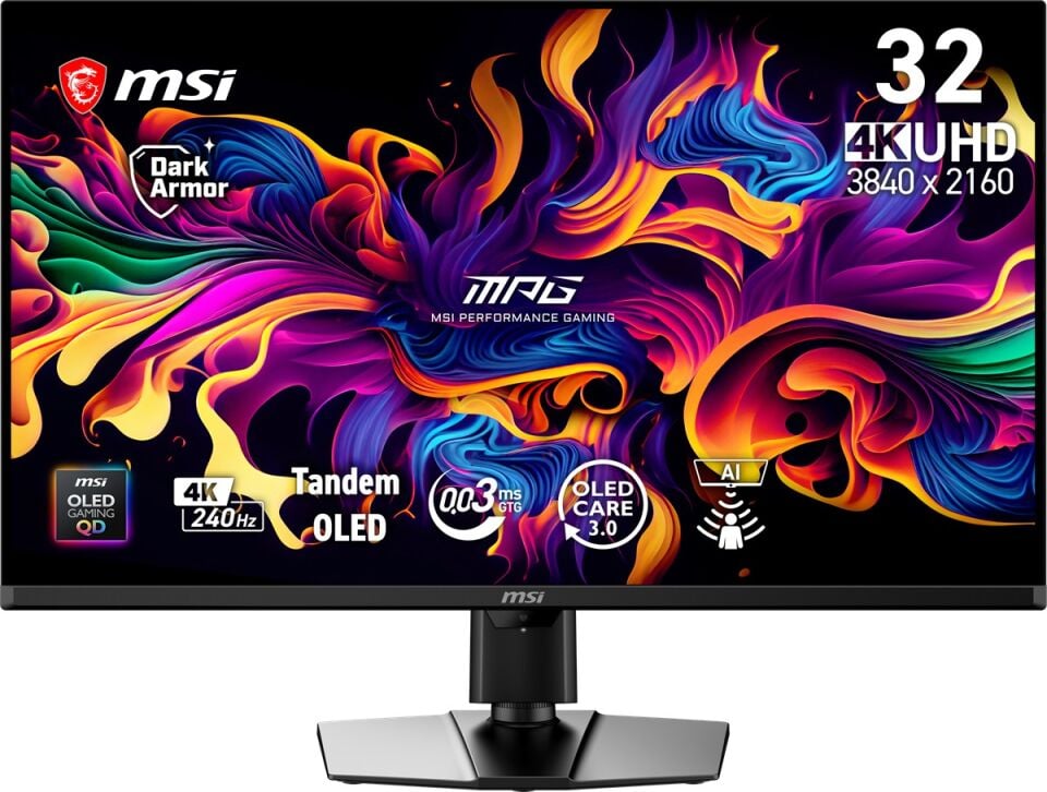 MSI 31.5'' MPG 322UR QD-OLED X24 0.03MS 240HZ HDMI-DP Gaming Monitör 3840x2160