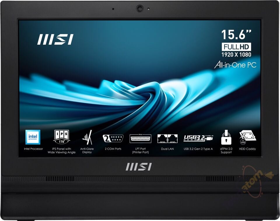 MSI AIO 15.6'' Dokunmatik CELERON N100-4GB DDR4 RAM-256GB SSD-FDOS / PRO AP162T ADL-017XEU