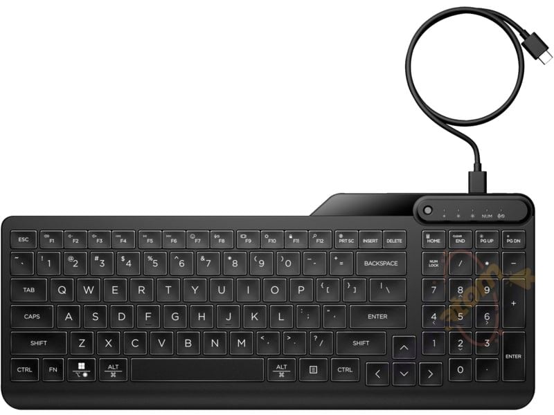 HP 405 7N7C1AA Işıklı Kablolu Kurumsal Klavye (Backlit Wired Keyboard)