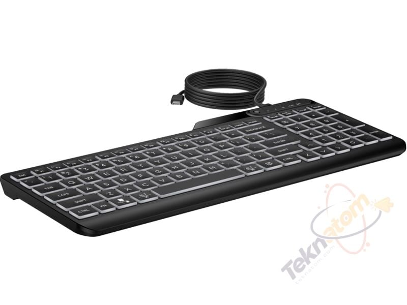 HP 405 7N7C1AA Işıklı Kablolu Kurumsal Klavye (Backlit Wired Keyboard)