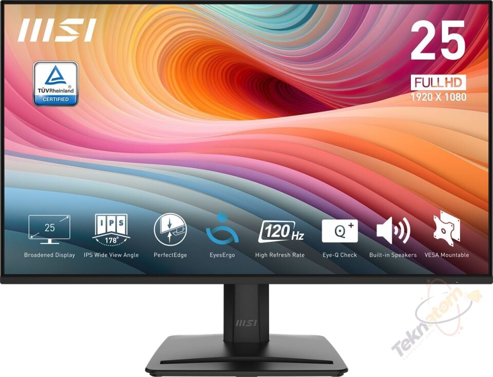 MSI 24.5'' IPS PRO MP251 E2 1MS 120HZ HDMI-DP Ev Ofis Monitörü 1920x1080