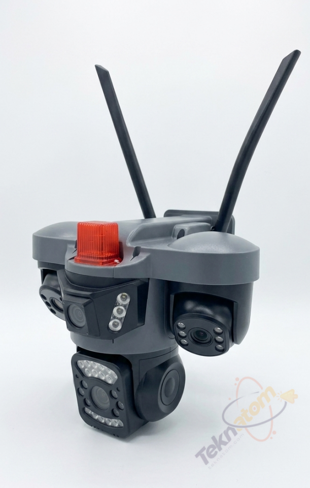VIVA 4MP 4Lens PT Speed Dome 4G Solar Kamera SIM-864