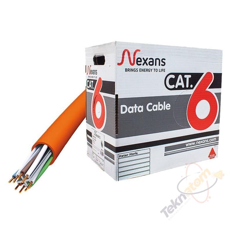 NEXANS 305metre CAT6 23AWG LSZH HF Kablo Turuncu