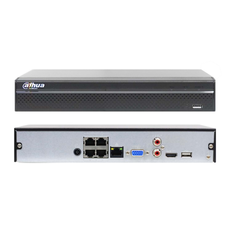 DAHUA 4kanal 8mp 1-diskli PoE NVR Kayıt Cihazı NVR2104HS-P-T