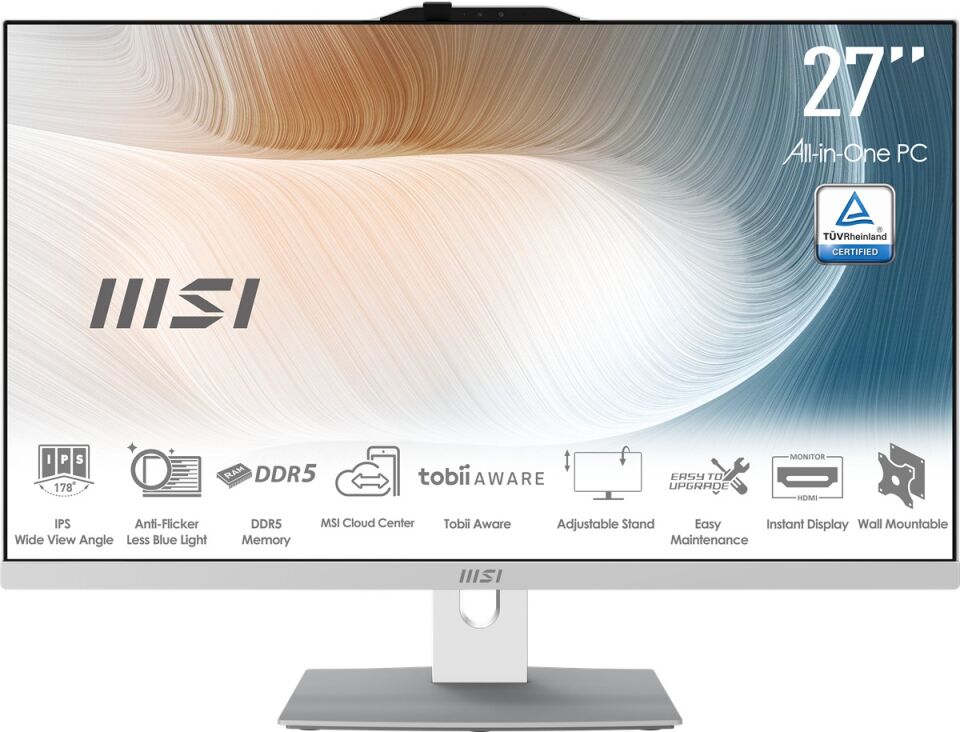 MSI AIO 27'' CORE 7 150U-16GB DDR5 RAM-1TB NVME-FDOS BEYAZ / MODERN AM272P 1M-1095XEU