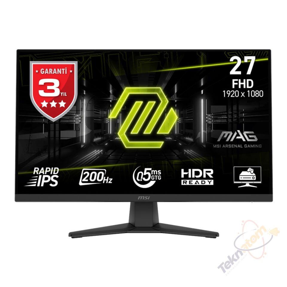 MSI 27'' RAPID IPS MAG 272F 0.5MS 200HZ HDMI-DP Gaming Monitör 1920x1080