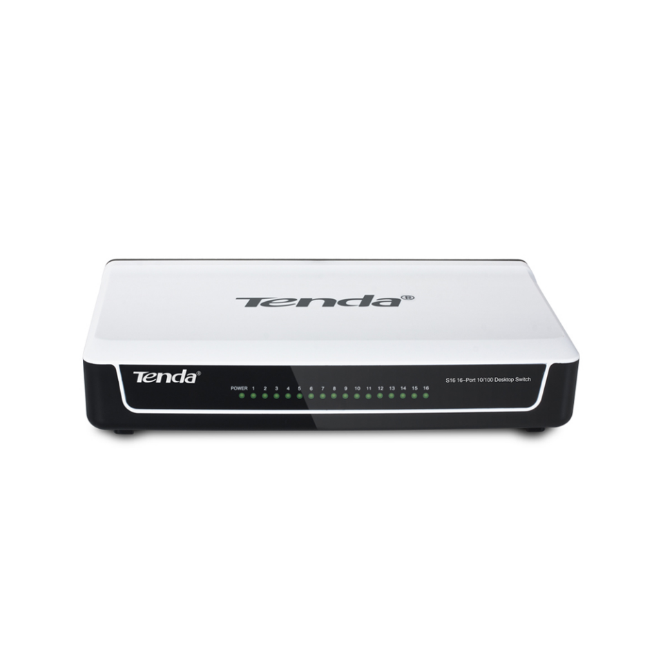 TENDA 16port 10/100 Yönetilemez Switch S16