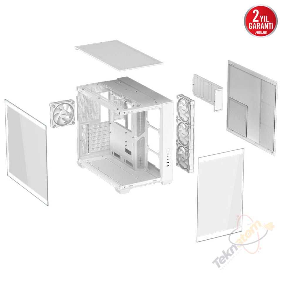 ASUS A32 PLUS TG ARGB Gaming Mid-Tower PC Kasası Beyaz / 90DC00S3-B19000