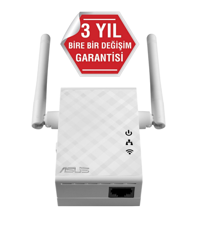 ASUS RP-N12 N300 2.4GHZ Mesafe Genişletici EV Ofis Tipi 2x 2dbi sabit anten