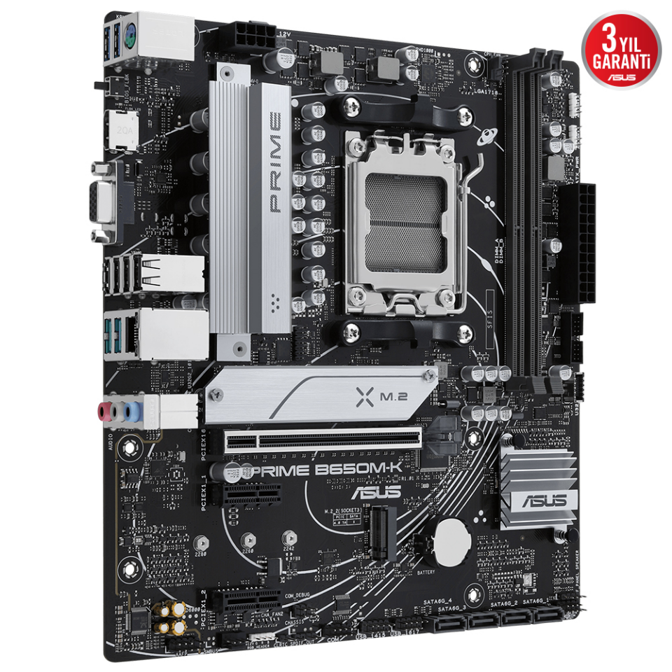ASUS PRIME B650M-K DDR5 HDMI DP PCIe 16X v4.0 AM5 mATX