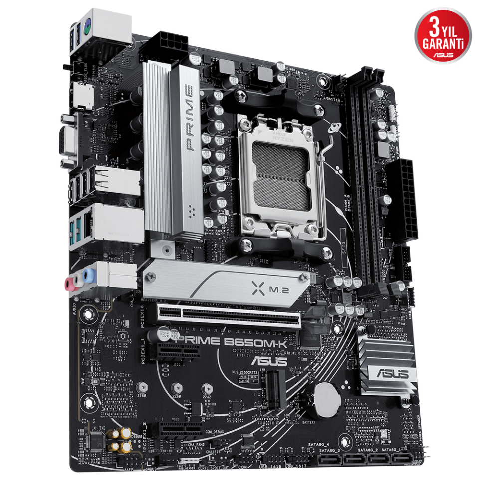 ASUS PRIME B650M-K DDR5 HDMI DP PCIe 16X v4.0 AM5 mATX