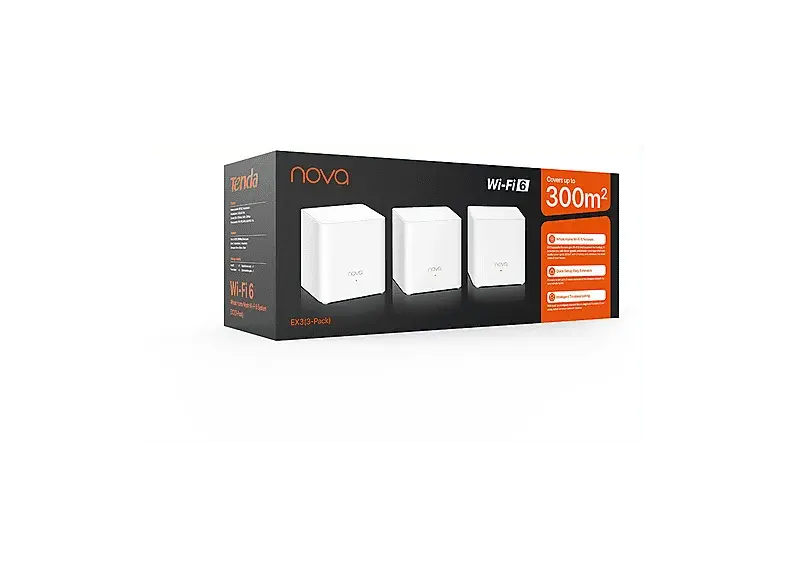 TENDA AX1500 MX3 WIFI6 Dual Band Router 3lü paket