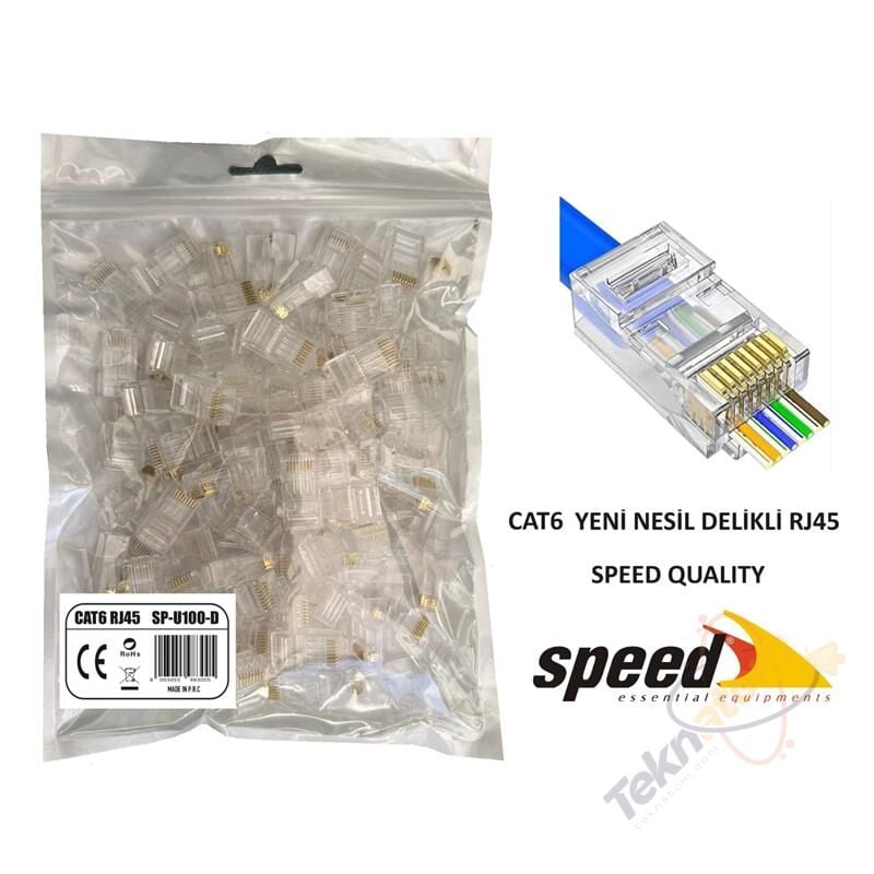 SPEED RJ45 SP U100 D 100lü paket Yeni Nesil Konnektör