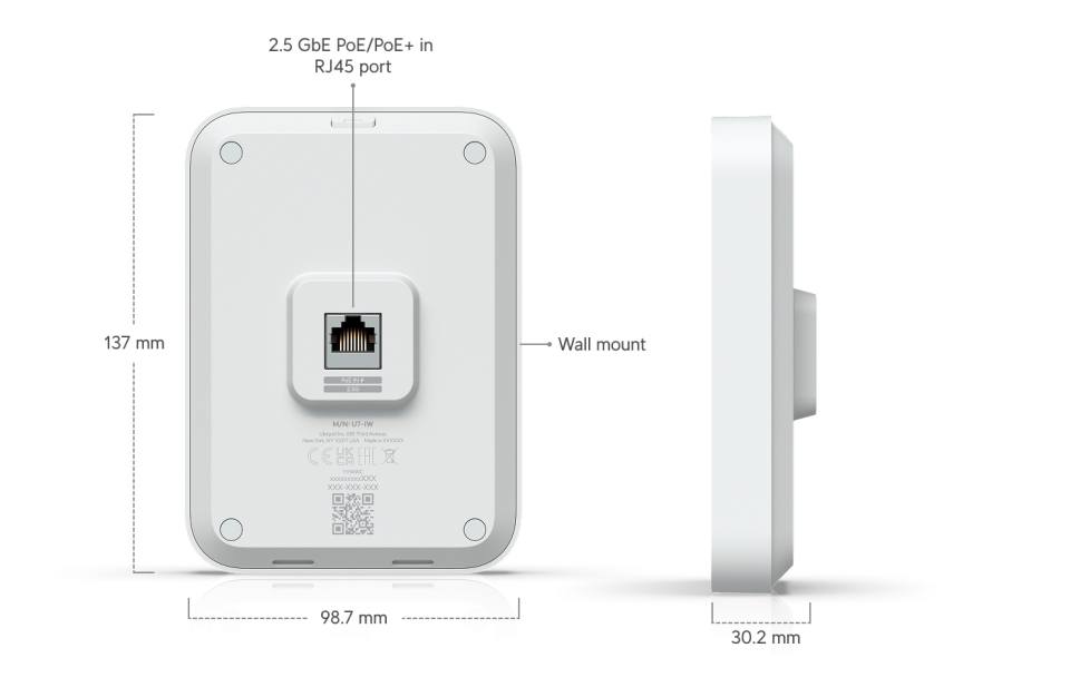 UBIQUITI U7 LR WIFI7 Dual Band Kurumsal Access Point
