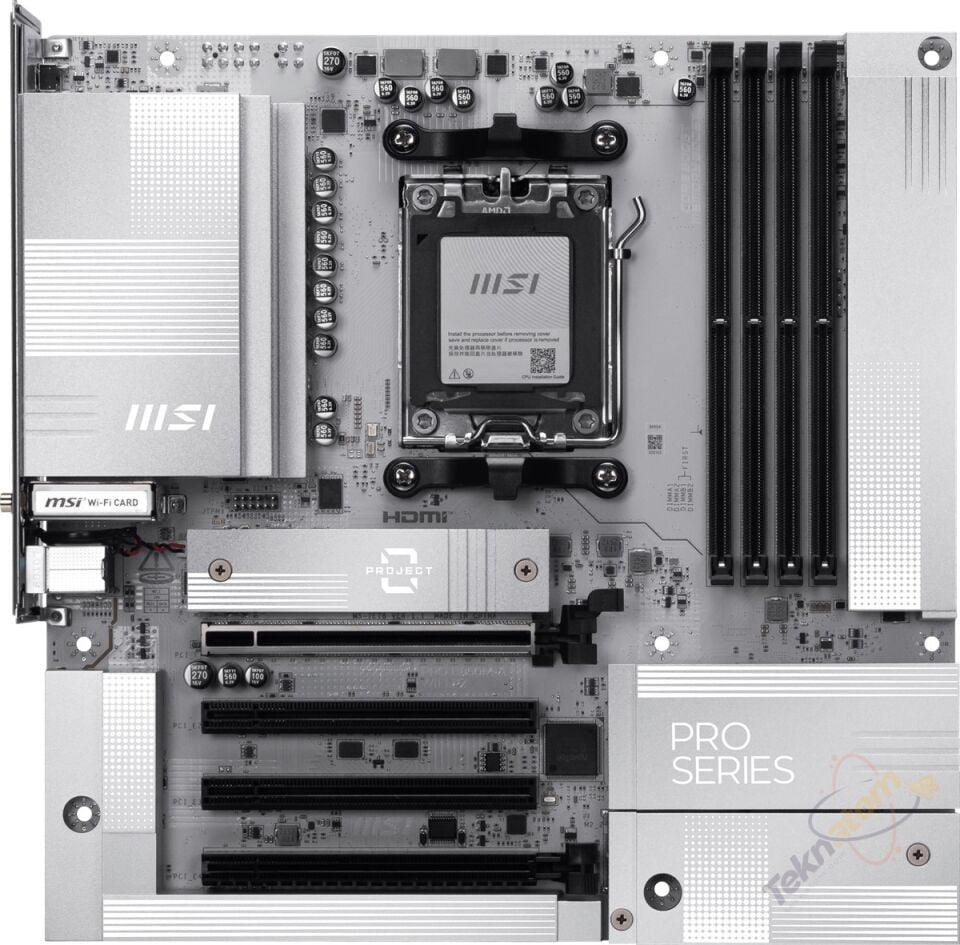 MSI PRO B850M-A WIFI7 PZ DDR5 HDMI-DP TYPEC PCIE 5.0 AM5 mATX BEYAZ