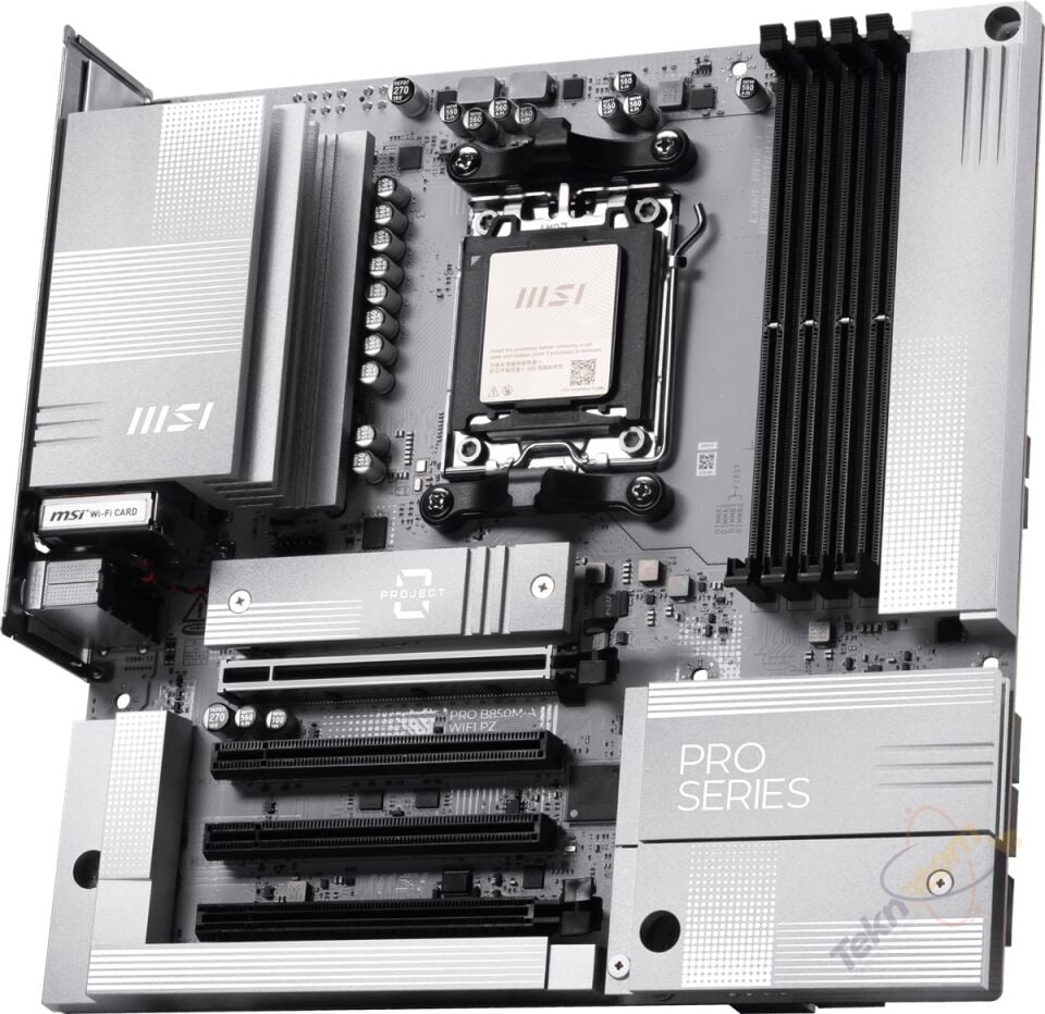 MSI PRO B850M-A WIFI7 PZ DDR5 HDMI-DP TYPEC PCIE 5.0 AM5 mATX BEYAZ