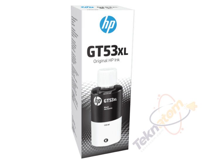 HP GT53XL Siyah Yüksek Kapasiteli Orijinal Mürekkep Şişesi 135ml (6.000 Sayfa) - 1VV21AE