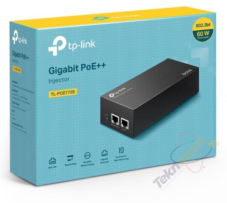TP-LINK TL-POE170S Gigabit PoE++ 60W Enjektör