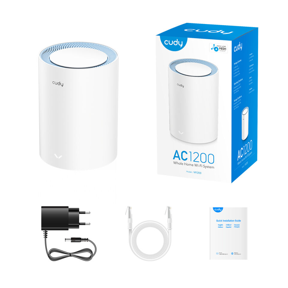 CUDY M1200-1P 1200mbps AC1200 Dual Band Mesh Router