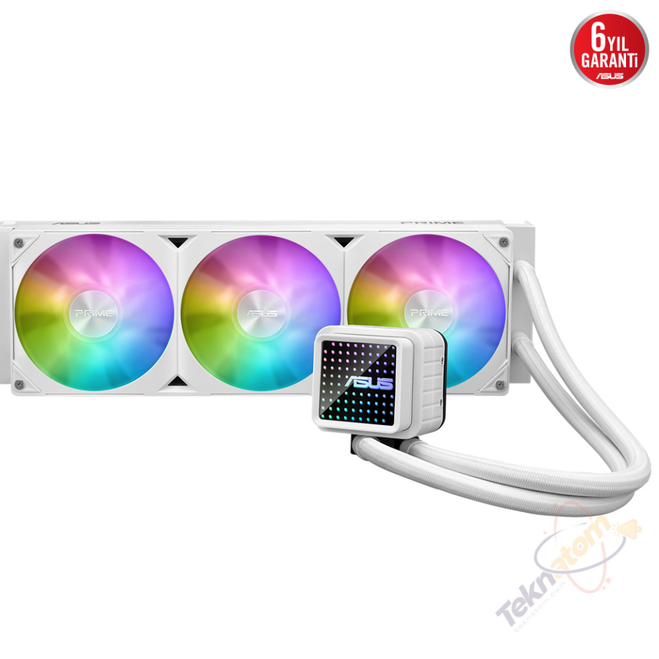 ASUS 360mm PRIME LC 360 ARGB AM5-1851p Sıvı Soğutmalı İşlemci Fanı Beyaz / 90RC0102-B0EAY0